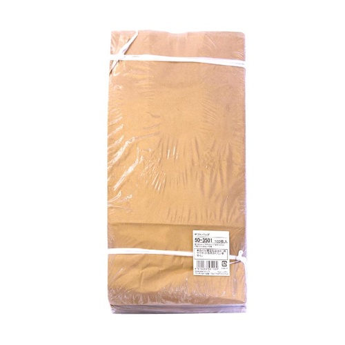 持ち帰り用紙袋 50-3501 角底袋 未晒 156×95×320 100P ササガワ