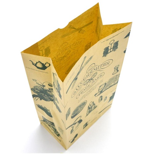 持ち帰り用紙袋 50-3709 角底袋 シルバースミス 180×105×350 100P ササガワ