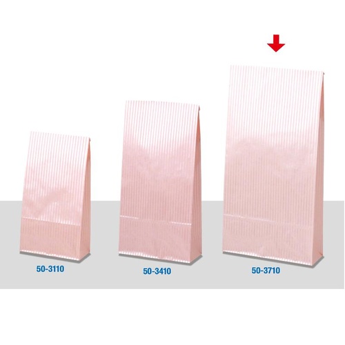 持ち帰り用紙袋 50-3710 角底袋 クリスタルピンク 180×65×340 100P ササガワ