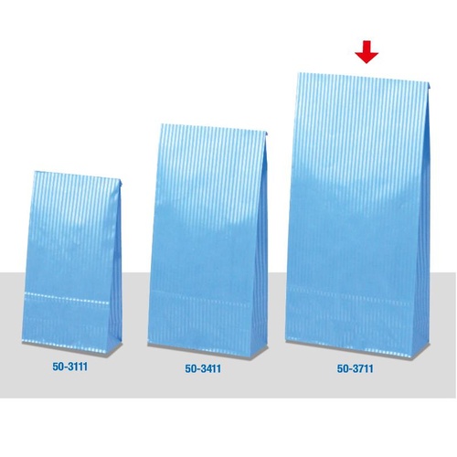 持ち帰り用紙袋 50-3711 角底袋 クリスタルブルー 180×65×340 100P ササガワ