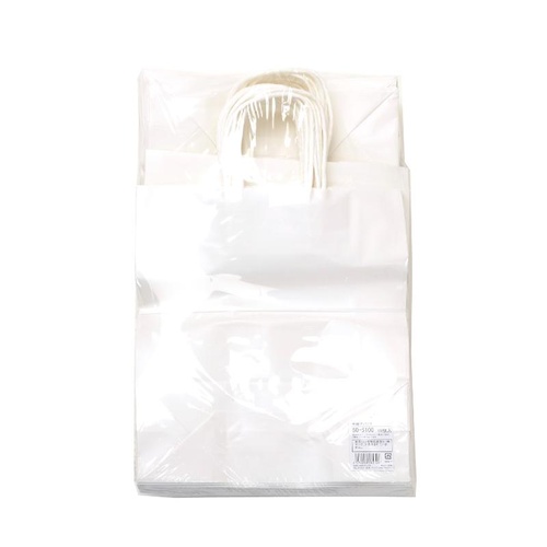 持ち帰り用紙袋 50-5100 手提げ袋 白無地 260×100×310 50P ササガワ