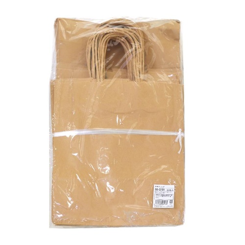 持ち帰り用紙袋 50-5101 手提げ袋 未晒 260×100×310 50P ササガワ