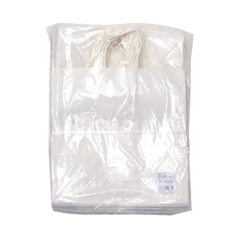 持ち帰り用紙袋 50-5200 手提げ袋 白無地 320×110×320 50P ササガワ