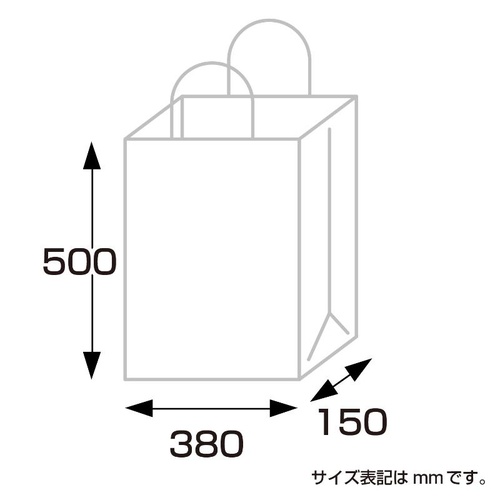 持ち帰り用紙袋 50-5410 手提げ袋 ルネッサンスG 380×150×500 50P ササガワ