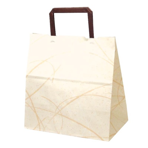 持ち帰り用紙袋 50-5512 手提げ袋 ゆうび 220×130×230 ベージュ 50P ササガワ