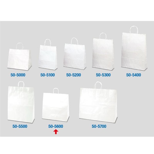 持ち帰り用紙袋 50-5600 手提げ袋 白無地 440×210×430 50P ササガワ