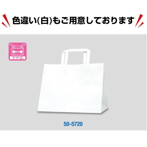 持ち帰り用紙袋 50-5721 手提げ袋 未晒 280×180×220 50P ササガワ