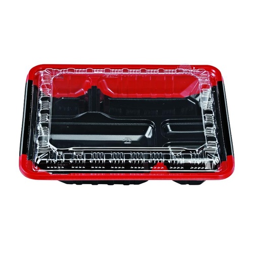 弁当容器 CK-2-2 フチ赤黒セット(エコOP) エフピコチューパ