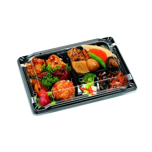 弁当容器 MS角弁 23-17-1 黒 本体 エフピコチューパ