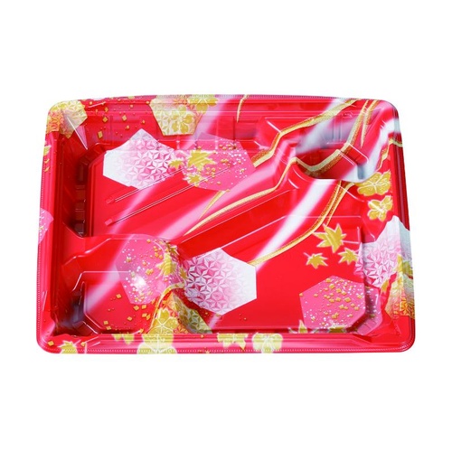 弁当容器 MS角弁 23-19-1 かなで赤 本体 エフピコチューパ