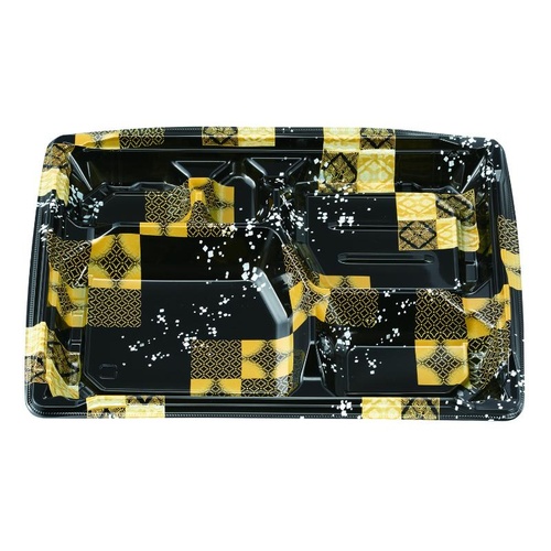 弁当容器 MS角弁 27-19-1 平泉黒 本体 エフピコチューパ