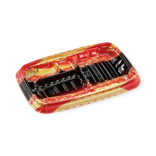 弁当容器 MSDレイア23-15-1 麻おり赤 エフピコ