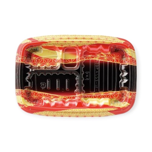 弁当容器 MSDレイア23-15-1 麻おり赤 エフピコ