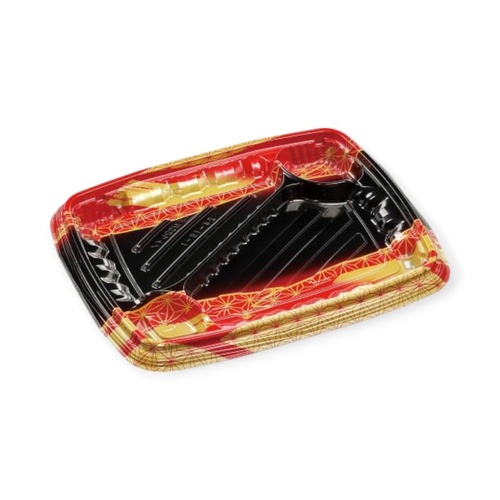 弁当容器 MSDレイア24-19-1 麻おり赤 エフピコ