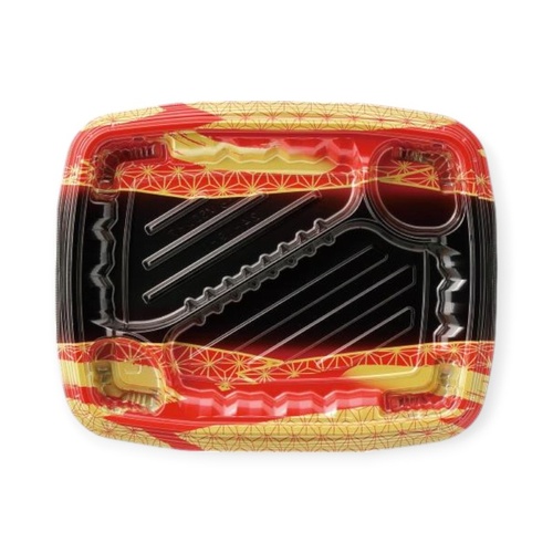 弁当容器 MSDレイア24-19-1 麻おり赤 エフピコ