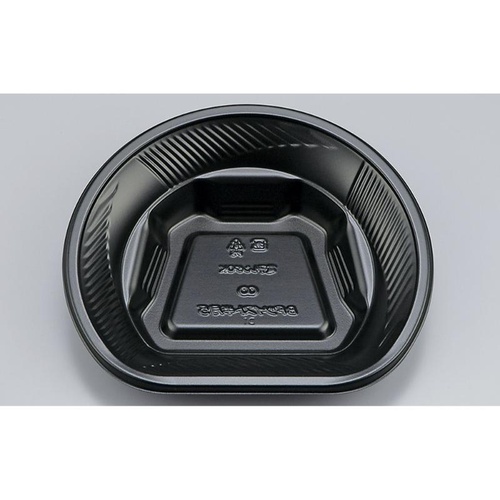 どんぶり容器 BFツイスト半月5 黒本体 シーピー化成