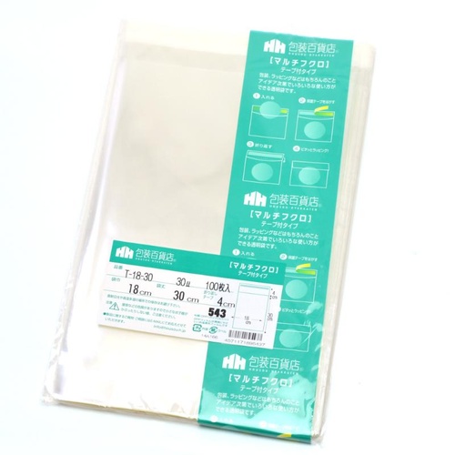 テープ有 OPP袋 32-7347 マルチフクロ T-18-30 100枚入 ササガワ