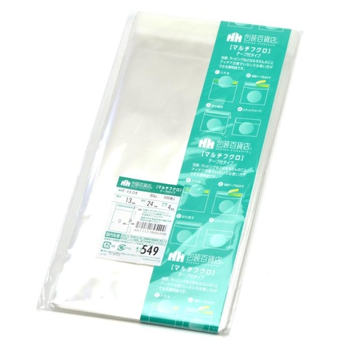 テープ有 OPP袋 32-7333 マルチフクロ T-13-24 100枚入 ササガワ