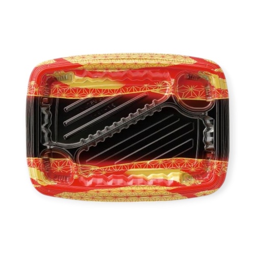 弁当容器 MSDレイア27-19-1 麻おり赤 エフピコ