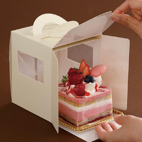 ケーキ箱 M-DE3 無地デコレーションボックス-3(20枚) ヘッズ