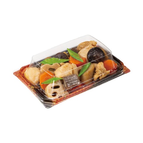 惣菜容器 バイオ 優越 18-11B ゆかし赤 リスパック