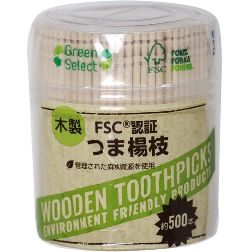 店舗備品 F1 Green Select つま楊枝 500本 大和物産
