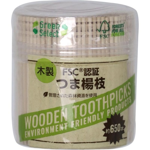店舗備品 F1 Green Select つま楊枝 650本 大和物産