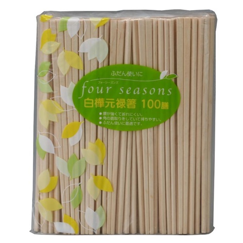 割箸 フォーシーズン 白樺元禄箸(裸) 100膳 大和物産