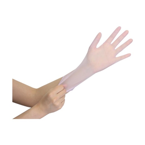 塩ビ手袋 FR-6712 ハイブリッドNPVグローブHP L 100枚入 ファーストレイト