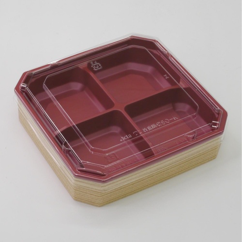 折箱 ワン折重隅切50C 杉赤 セット アクタ