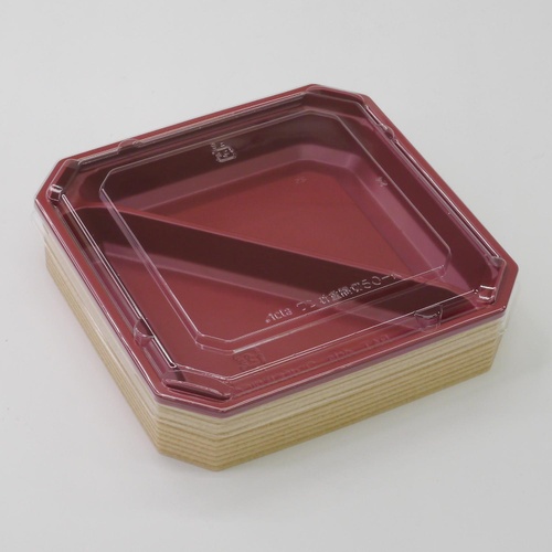 折箱 ワン折重隅切50S 杉赤 セット アクタ