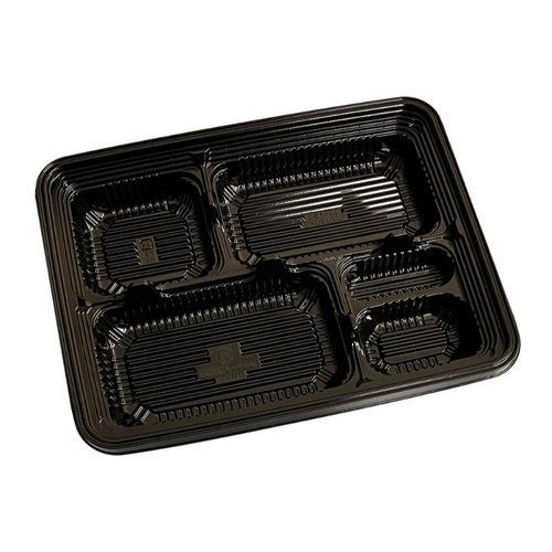 弁当容器 GK-130黒 透明フタ付 福助工業