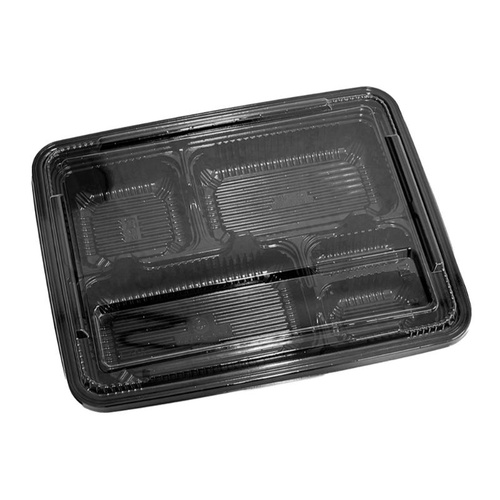 弁当容器 GK-130黒 透明フタ付 福助工業