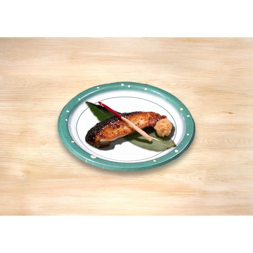 紙皿 水玉柄デザインペーパープレート(中) ペーパーウェア