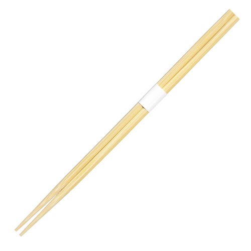 割箸 竹六角箸 24cm 白帯巻き 九州紙工