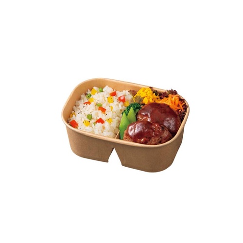 弁当容器 KM重箱 170-750 本体 仕切有 ナチュラル ケーピープラテック