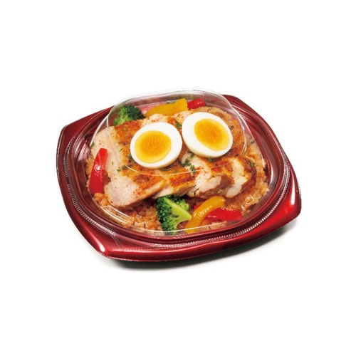 惣菜容器 バイオ ピタプレ 19BA K-ソワレレッド リスパック