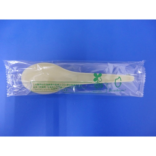 使い捨てカトラリー お米のれんげ140 単袋 ホウケン産業