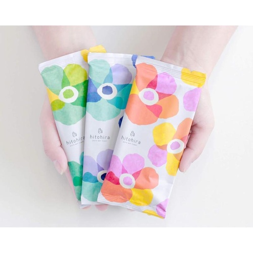 不織布おしぼり hitohira 使い捨てウエットタオル FLOWER mimoto