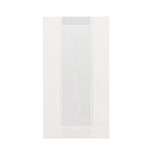 HEIKO NF(ノンフッ素)窓付耐油ガゼットパック 中 12-20.5 白無地 100枚/袋