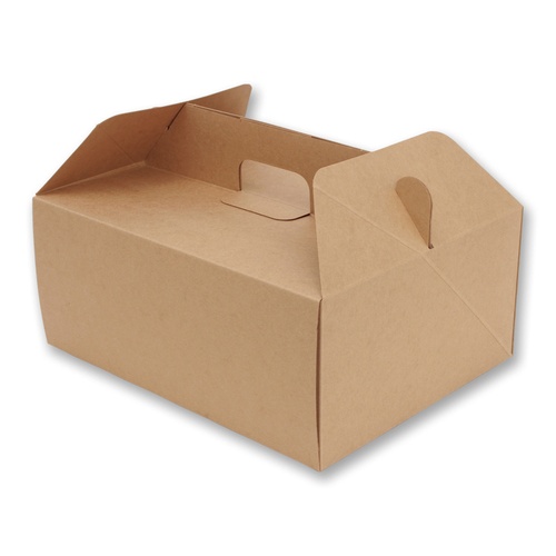 HEIKO 食品箱 ネオクラフト キャリーボックス 19×24 ケーキ8〜9個用 20枚/袋