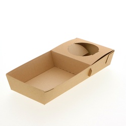 HEIKO 食品箱 NFネオクラフト コンボボックス シングル 20枚/袋