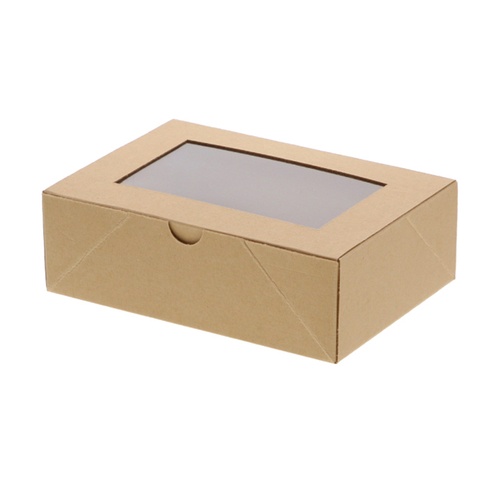 HEIKO 食品箱 NF(ノンフッ素)ネオクラフト 窓付BOX M 20枚/袋