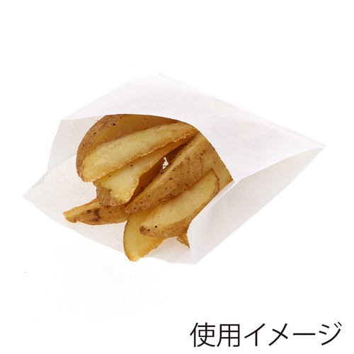 HEIKO NF(ノンフッ素)耐油ポテト袋 S 白無地 100枚/袋