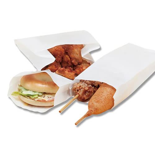 HEIKO NF(ノンフッ素)耐油ガゼットパック 15-20.5 白無地 100枚/袋