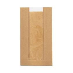 HEIKO NF(ノンフッ素)窓付耐油ガゼットパック 12-20.5 未晒無地 100枚/袋