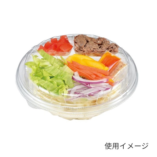 リスパック 冷麺容器 クリーンボール ジャストM 178-52B 本体