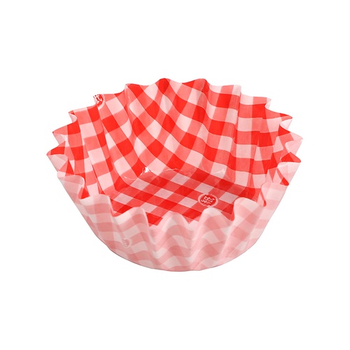 HEIKO 純白ペットケース 7号深 赤チェック 250枚/本