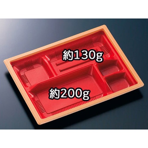 中央化学 弁当容器 CT WF-24A-27赤木目BK 本体