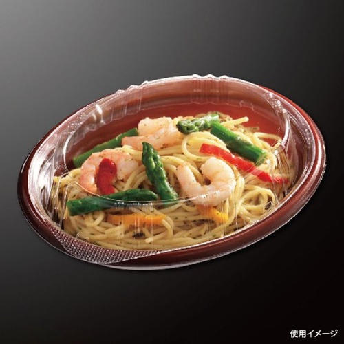 中央化学 惣菜容器 TP ボレノ M24-18 赤茶 本体